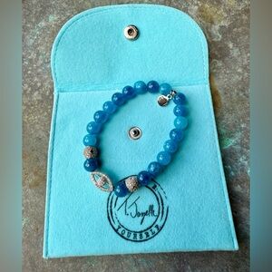 T Jazelle Evil Eye Blue Beaded Bracelet
